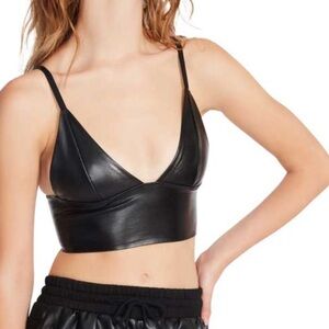 Steve madden Faux Leather Bralette